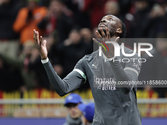 Tammy Abraham participates in the Champions League 2024-2025 match between Milan and Stella Rossa Belgrado in Milano, Italy, on December 11,...