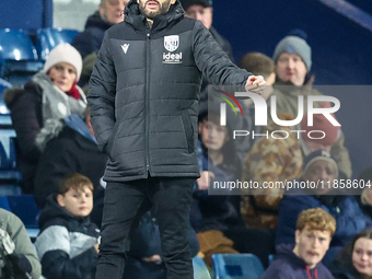 Carlos Corberán manages WBA during the Sky Bet Championship match between West Bromwich Albion and Coventry City at The Hawthorns in West Br...