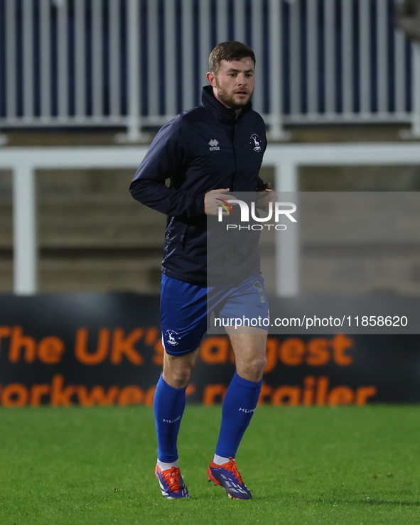 Max Storey of Hartlepool United warms up during the The Isuzu FA Trophy Third Round match between Hartlepool United and Tamworth at Victoria...