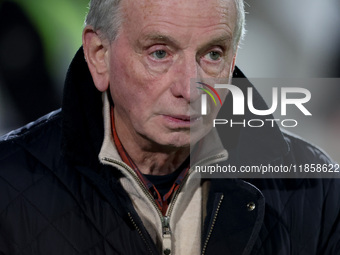 Hartlepool United manager Lennie Lawrence during the The Isuzu FA Trophy Third Round match between Hartlepool United and Tamworth at Victori...