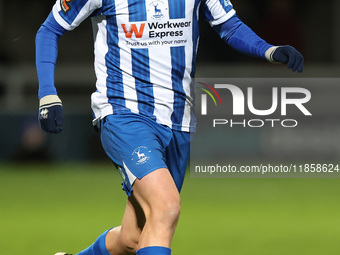 Anthony Mancini of Hartlepool United in action during the The Isuzu FA Trophy Third Round match between Hartlepool United and Tamworth at Vi...