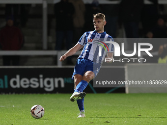 Billy Sass-Davies of Hartlepool United in action during the The Isuzu FA Trophy Third Round match between Hartlepool United and Tamworth at...