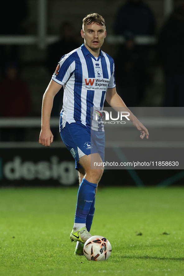 Billy Sass-Davies of Hartlepool United in action during the The Isuzu FA Trophy Third Round match between Hartlepool United and Tamworth at...