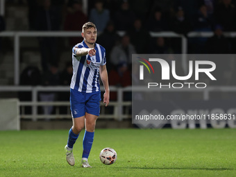 Billy Sass-Davies of Hartlepool United in action during the The Isuzu FA Trophy Third Round match between Hartlepool United and Tamworth at...