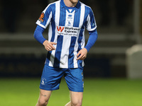 Daniel Dodds of Hartlepool United in action during the The Isuzu FA Trophy Third Round match between Hartlepool United and Tamworth at Victo...