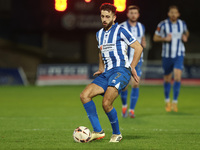 Jack Hunter of Hartlepool United in action during the The Isuzu FA Trophy Third Round match between Hartlepool United and Tamworth at Victor...