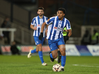 Roshaun Mathurin of Hartlepool United in action during the The Isuzu FA Trophy Third Round match between Hartlepool United and Tamworth at V...