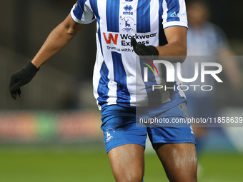 Roshaun Mathurin of Hartlepool United in action during the The Isuzu FA Trophy Third Round match between Hartlepool United and Tamworth at V...