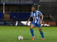 Hartlepool United's Kazenga LuaLua in action during the The Isuzu FA Trophy Third Round match between Hartlepool United and Tamworth at Vict...