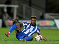 Hartlepool United's Kazenga LuaLua in action during the The Isuzu FA Trophy Third Round match between Hartlepool United and Tamworth at Vict...