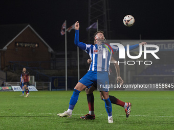 Hartlepool United's Gary Nadine is seen in action during the The Isuzu FA Trophy Third Round match between Hartlepool United and Tamworth at...