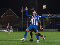 Hartlepool United's Gary Nadine is seen in action during the The Isuzu FA Trophy Third Round match between Hartlepool United and Tamworth at...