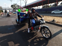 Thousands of Catholic pilgrims continue their journey to the Basilica of Guadalupe for the religious celebration of the Virgin of Guadalupe...