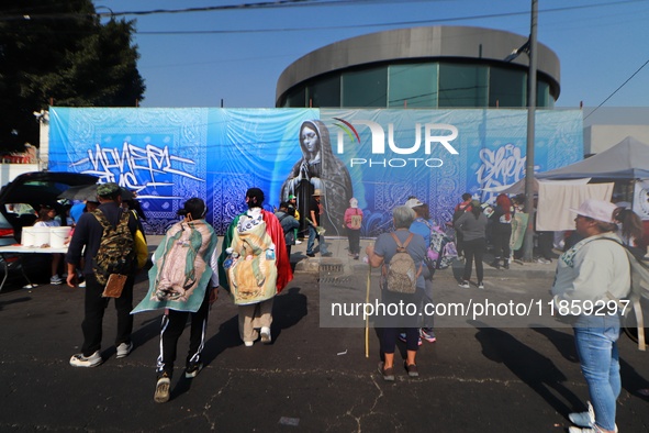 Thousands of Catholic pilgrims continue their journey to the Basilica of Guadalupe for the religious celebration of the Virgin of Guadalupe...