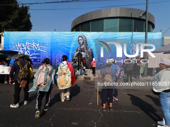 Thousands of Catholic pilgrims continue their journey to the Basilica of Guadalupe for the religious celebration of the Virgin of Guadalupe...