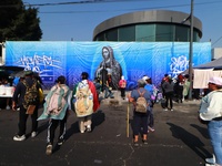 Thousands of Catholic pilgrims continue their journey to the Basilica of Guadalupe for the religious celebration of the Virgin of Guadalupe...