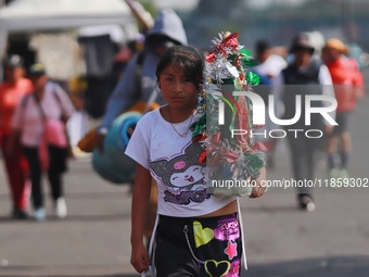 Thousands of Catholic pilgrims continue their journey to the Basilica of Guadalupe for the religious celebration of the Virgin of Guadalupe...