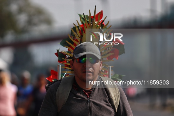 Thousands of Catholic pilgrims continue their journey to the Basilica of Guadalupe for the religious celebration of the Virgin of Guadalupe...