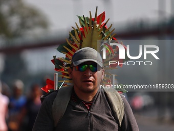 Thousands of Catholic pilgrims continue their journey to the Basilica of Guadalupe for the religious celebration of the Virgin of Guadalupe...