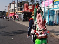 Thousands of Catholic pilgrims continue their journey to the Basilica of Guadalupe for the religious celebration of the Virgin of Guadalupe...