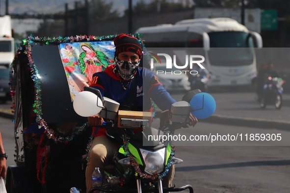 Thousands of Catholic pilgrims continue their journey to the Basilica of Guadalupe for the religious celebration of the Virgin of Guadalupe...