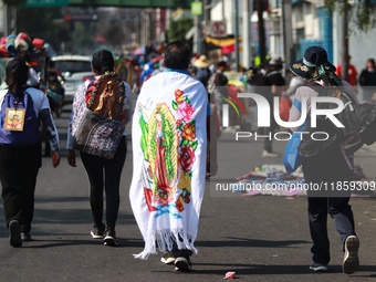 Thousands of Catholic pilgrims continue their journey to the Basilica of Guadalupe for the religious celebration of the Virgin of Guadalupe...