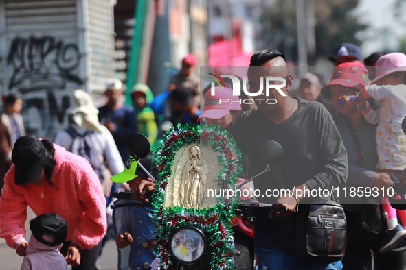 Thousands of Catholic pilgrims continue their journey to the Basilica of Guadalupe for the religious celebration of the Virgin of Guadalupe...