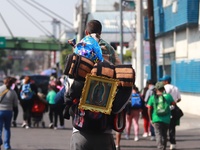 Thousands of Catholic pilgrims continue their journey to the Basilica of Guadalupe for the religious celebration of the Virgin of Guadalupe...