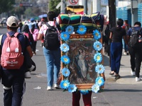 Thousands of Catholic pilgrims continue their journey to the Basilica of Guadalupe for the religious celebration of the Virgin of Guadalupe...