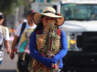 Thousands of Catholic pilgrims continue their journey to the Basilica of Guadalupe for the religious celebration of the Virgin of Guadalupe...