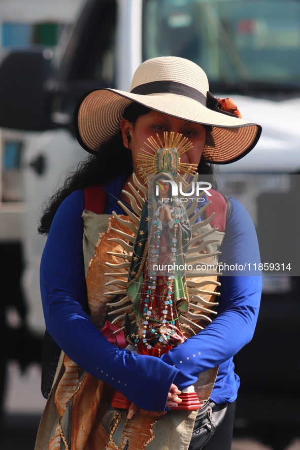 Thousands of Catholic pilgrims continue their journey to the Basilica of Guadalupe for the religious celebration of the Virgin of Guadalupe...