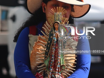 Thousands of Catholic pilgrims continue their journey to the Basilica of Guadalupe for the religious celebration of the Virgin of Guadalupe...