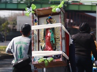 Thousands of Catholic pilgrims continue their journey to the Basilica of Guadalupe for the religious celebration of the Virgin of Guadalupe...