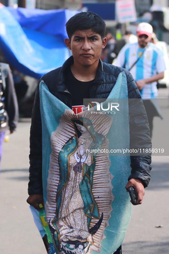 Thousands of Catholic pilgrims continue their journey to the Basilica of Guadalupe for the religious celebration of the Virgin of Guadalupe...