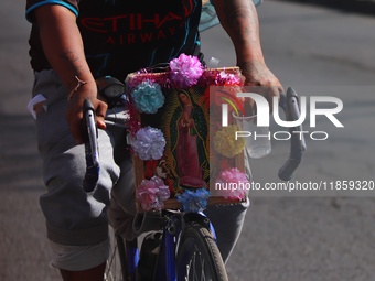 Thousands of Catholic pilgrims continue their journey to the Basilica of Guadalupe for the religious celebration of the Virgin of Guadalupe...