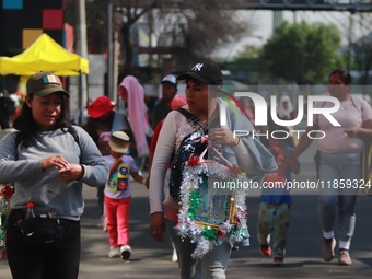 Thousands of Catholic pilgrims continue their journey to the Basilica of Guadalupe for the religious celebration of the Virgin of Guadalupe...