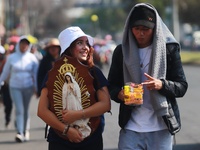 Thousands of Catholic pilgrims continue their journey to the Basilica of Guadalupe for the religious celebration of the Virgin of Guadalupe...