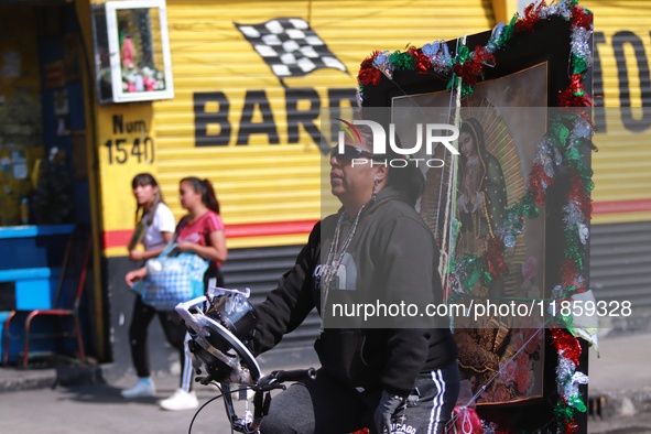 Thousands of Catholic pilgrims continue their journey to the Basilica of Guadalupe for the religious celebration of the Virgin of Guadalupe...