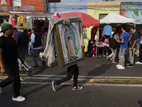 Pilgrims from different states of the Mexican Republic attend the Basilica of Guadalupe in Mexico City, Mexico, on December 11, 2024, for th...