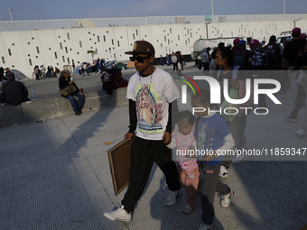 Pilgrims from different states of the Mexican Republic attend the Basilica of Guadalupe in Mexico City, Mexico, on December 11, 2024, for th...