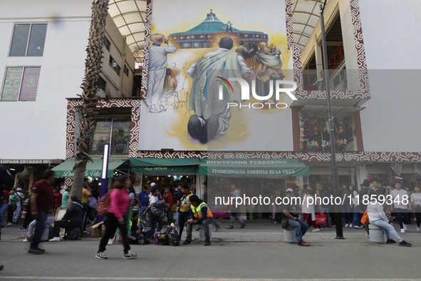 Pilgrims from different states of the Mexican Republic attend the Basilica of Guadalupe in Mexico City, Mexico, on December 11, 2024, for th...