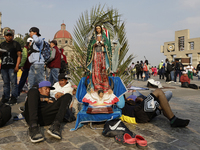 Pilgrims from different states of the Mexican Republic attend the Basilica of Guadalupe in Mexico City, Mexico, on December 11, 2024, for th...