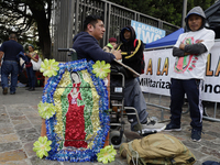 Pilgrims from different states of the Mexican Republic attend the Basilica of Guadalupe in Mexico City, Mexico, on December 11, 2024, for th...