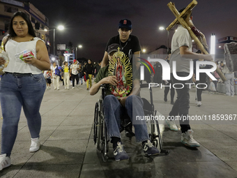 Pilgrims from different states of the Mexican Republic attend the Basilica of Guadalupe in Mexico City, Mexico, on December 11, 2024, for th...