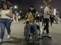 Pilgrims from different states of the Mexican Republic attend the Basilica of Guadalupe in Mexico City, Mexico, on December 11, 2024, for th...