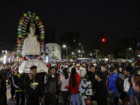 Pilgrims from different states of the Mexican Republic attend the Basilica of Guadalupe in Mexico City, Mexico, on December 11, 2024, for th...