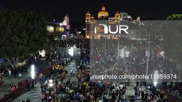 Thousands of Catholic pilgrims arrive at the Basilica of Guadalupe for the religious celebration of the Virgin of Guadalupe Day in Mexico Ci...