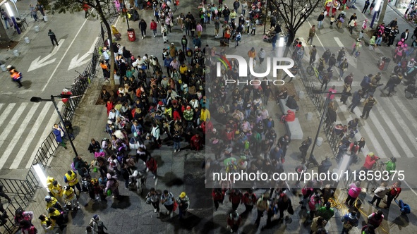 Thousands of Catholic pilgrims arrive at the Basilica of Guadalupe for the religious celebration of the Virgin of Guadalupe Day in Mexico Ci...