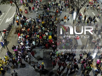 Thousands of Catholic pilgrims arrive at the Basilica of Guadalupe for the religious celebration of the Virgin of Guadalupe Day in Mexico Ci...