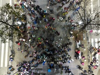 Thousands of Catholic pilgrims arrive at the Basilica of Guadalupe for the religious celebration of the Virgin of Guadalupe Day in Mexico Ci...